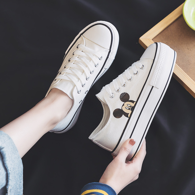 Disney Mickey Zapatos de Cuero para Mujer-Blanco | Linio Chile -  GE018FA1JFU99LACL