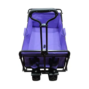 chair foldable collapsible folding heavy duty garden pull wagon with inflatable wheels and balloon wheels for beach sand storage