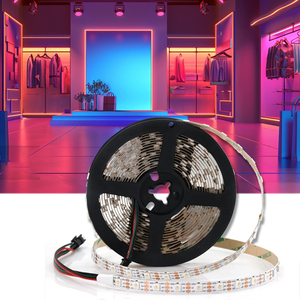 XINGLIGHT WS2812B <span class=keywords><strong>5V</strong></span> 5050 RVB LED 30 60 144 150 300 IC bandes lumineuses LED adressables individuelles pour éclairage décoratif intérieur - Product Image 1