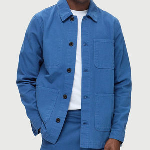 Giacche da uomo in cotone 100% <span class=keywords><strong>giacca</strong></span> <span class=keywords><strong>camicia</strong></span> in tela da uomo <span class=keywords><strong>giacca</strong></span> Casual sostenibile con tasche - Product Image 1