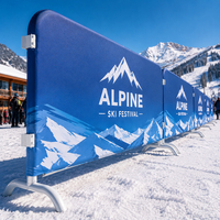 Copertura Personalizzata per Barriere, Controllo Folla per Eventi all'Aperto, Recinzione con Banner, Produzione Diretta OEM, Resistente ai Raggi UV, USA, Regno Unito, Canada