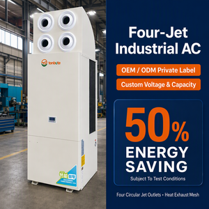 Professional HVAC Manufacturer Four Circular Jet Cooling System for Workshop Projects Industrial Air Conditioning Low Investment - Product Image 1