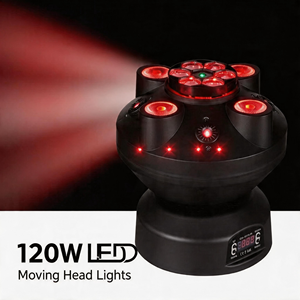 Lumière de scène laser à tête mobile UFO 6 yeux 360° °   Lumière DJ à rotation DMX512 activée par le son pour bar, fête, maison, mariage, discothèque - Product Image 1