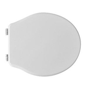 Sedile WC Allungato Bianco 50,5 cm Lunghezza 37,5 cm Larghezza in Plastica per Bagno - Product Image 1