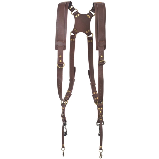 New Arrivals Price Quick Release Anti-Slip Dual Shoulder Leather Harness Camera Strap with Metal Hook for SLR / DSLR Cameras