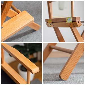 Vente directe d'usine de chaises de réalisateur pliables portables abordables en bois massif et alliage d'aluminium, chaises de pêche d'extérieur. - Product Image 6