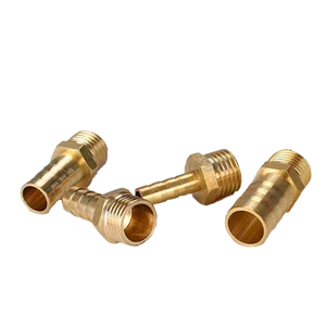 ข้อต่อท่อทองเหลืองแบบตรง หัวต่อหกเหลี่ยม ขนาด 1/4" NPT เกลียวใน ผิวเรียบ - Product Image 1