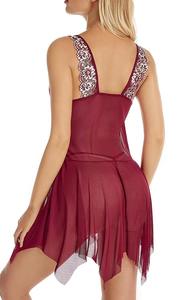 Hot Selling <strong>Erotic</strong> <strong>Clothes</strong> Sexy Women Sleepwear <strong>Erotic</strong> Lingerie Women Closure Babydoll Lace Mesh Sleepwear Set Evening Dress - Product Image 3