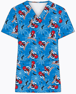 2024 Oem uniformi in poliestere di cotone Design personalizzato Halloween bellissimo ospedale Scrub donna donna donna stile Character Top - Product Image 3