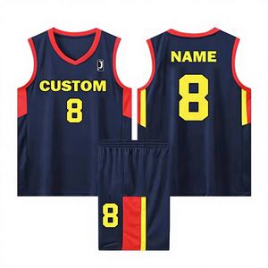 ชุดยูนิฟอร์มบาสเก็ตบอลผู้ชายไซส์ใหญ่ ระบายอากาศได้ดี ซับเหงื่อ ผลิตจากโพลีเอสเตอร์ พิมพ์ลายดิจิตอล พร้อมโลโก้และหมายเลขตามสั่ง - Product Image 1