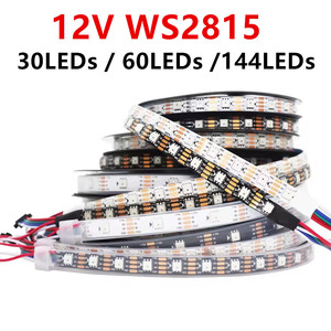 DC12V WS2815 5050RGB LEDストリップ5mロール30 60 144 LED 1メートルあたりブラックホワイトPCB IP30 IP65 IP67個別にアドレス可能なスマート - Product Image 2
