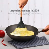 Accessoires de cuisine haut de gamme, ensemble de 12 ustensiles de cuisine en silicone, ustensiles de cuisine avec manche en bois et support