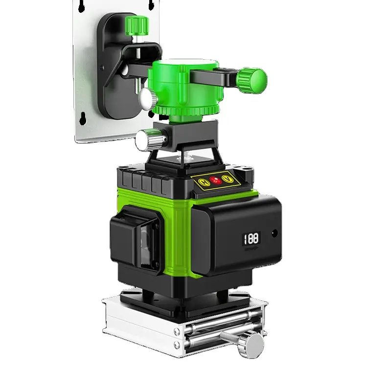 Pocket 12 line 3d laser level pro slope rotary 360 degree laser leveling equipment green with stand