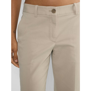 Pantalones de corte recto para mujer con bolsillos laterales y cintura ajustable Pantalones de mujer de tiro alto estirables - Product Image 5