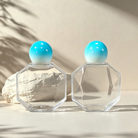 Bouteilles de diffuseur de parfum en plastique de luxe vides de 100 ml, forme hexagonale plate unique, pour une ambiance fraîche