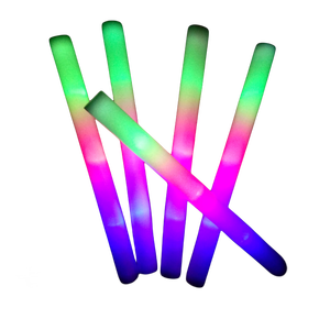 Custom LOGO 40CM <strong>Glow</strong> <strong>Sticks</strong> for Wedding Birthday Colorful 3 Flashing LED Light Foam <strong>Stick</strong> LED Party Supplies - Product Image 1