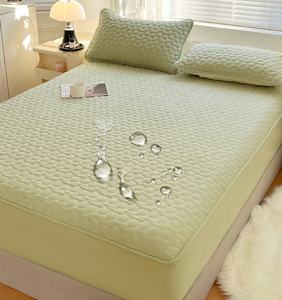 Moderno simple lavado de lana acolchado manzana algodón piel amigable antibacteriano cómodo impermeable Funda de colchón - Product Image 1