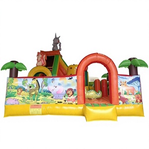 Commercial jungle <b>inflatable</b> bounce house slide combo bouncy castle outdoor for kids castillo hinchable - Product Image 1