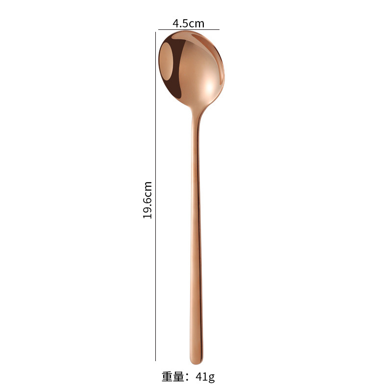 Cuchara redonda 304 - oro rosa