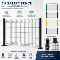 Clôture en treillis soudé 3D, certifiée CE, galvanisée à chaud, panneau de clôture 3D plié - Clôture de sécurité pour jardin et résidence