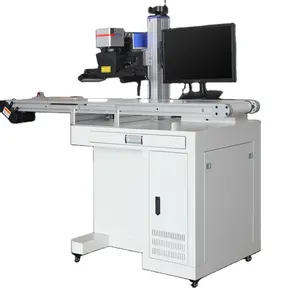 Macchina per marcatura laser da tavolo macchine per marcatura laser a fibra con computer per plastica, metallo, vetro, seta, acrilico