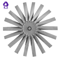 Haute efficacité pour le système d'écoulement de ventilateur d'extraction de ventilation pales de turbine de ventilateur incurvées axiales industrielles