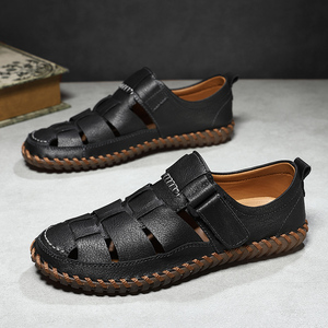 <span class=keywords><strong>Sandales</strong></span> <span class=keywords><strong>de</strong></span> pêcheur pour hommes et femmes, chaussures <span class=keywords><strong>de</strong></span> marche et <span class=keywords><strong>de</strong></span> <span class=keywords><strong>randonnée</strong></span> en plein air, chaussures <span class=keywords><strong>de</strong></span> plage, sport, <span class=keywords><strong>cuir</strong></span> microfibre, été, faites à la main, bout couvert - Product Image 4