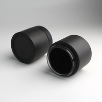 Vente en gros de pots en verre noir givré résistants aux enfants de 75 mm avec couvercle CR PP