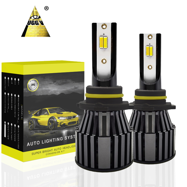UG2 3 Color LED Headlight Bulb  H13/H7/HB3/HB4 Compatible CSP Chip for Nissan High Brightness Car Headlight Restoration Solution