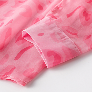 Set di abbigliamento per bambini estivi con stampa leopardata rosa sottile <span class=keywords><strong>giacca</strong></span> a maniche lunghe e pantaloncini 2 pezzi set di abbigliamento per ragazze - Product Image 5