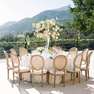 Silla Louis con Respaldo Redondo de Estilo Francés con Marco de Madera Maciza y Diseño Vintage para Comedor o Restaurante - Product Image 4