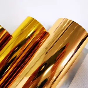 PET metalized gold & silver Foil thermal laminating film lamination roll for packaging industry carton packaging