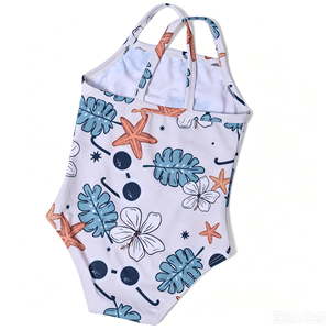 Combinaison de bain bébé personnalisée imprimée Hawaï, dos croisé, en polyester/nylon respirant et imperméable - Product Image 5
