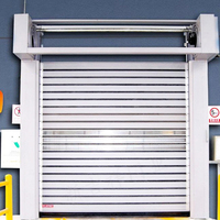 Porte industrielle automatique à ouverture rapide, porte rigide à vitesse élevée, volet enrouleur en aluminium, porte à levage par le haut
