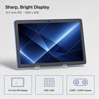 Tablette Android D10A 10,1 pouces, processeur A133, résolution 1280*800, mémoire 4+32 Go, caméra frontale pour l'apprentissage et les affaires