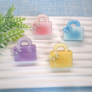 Nuevo lindo 100 unids/lote surtido colorido Bowknot cesta bolso <span class=keywords><strong>de</strong></span> mano adornos figuritas para llavero DIY decoración artesanal - Product Image 5