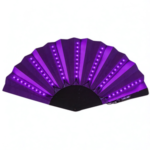 Ventiladores LED de Mano Coloridos para Luces de Neón, Ventilador Plegable LED para DJ, Accesorios para Discotecas, Ventilador de Decoración para Fiestas - Product Image 5