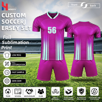 Ensemble de maillots de football sur mesure grande taille à manches courtes, séchage rapide, respirant et léger pour clubs professionnels