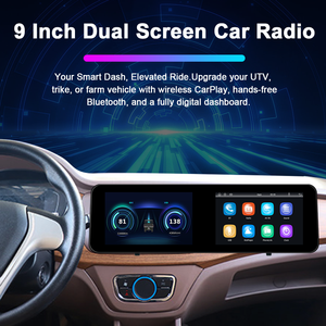 Radio para Auto Android con Pantalla Táctil Dual de 9 Pulgadas para UTV, Reproductor de <span class=keywords><strong>DVD</strong></span> para Auto, Radio con Carplay Inalámbrico, GPS, Navegador, Sistema Multimedia para Auto - Product Image 3