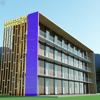 Moderne Modulaire Auberge Logement Étudiant Bâtiment de 4 Étages Étudiant Appartement À Louer
