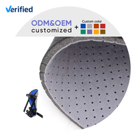 Tissu en velours laminé en mousse perforé et respirant, idéal pour les équipements de protection sportifs, doublures de casques, coudières – Vente directe usine