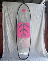 Planche de paddle gonflable transparente écologique à fond cristallin pour le tourisme et les sports de plein air
