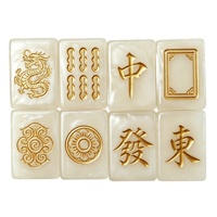 Tuiles décoratives en nacre bleue, taille personnalisée, ensemble de Mahjong nacré, tuiles de Mahjong américaines en acrylique nacré