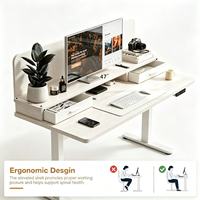 Escritorio Eléctrico de Altura Ajustable de Alta Resistencia con Cajones, Estación de Trabajo para Computadora, para Hotel y Apartamento