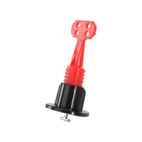 Niveleur de carrelage rouge réutilisable, forme en T, niveleur d'alignement de plancher