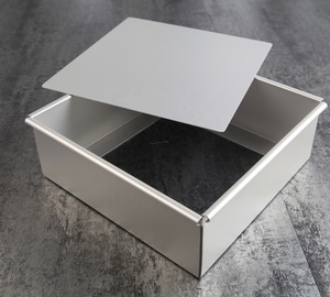 Quadratische Kuchenform 4 bis 14 Zoll Metall mit Herausnehmbarem Boden Antihaftbeschichtet Rechteckige Brownie-Backform aus Eloxiertem Aluminium - Product Image 6