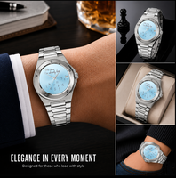 Montre automatique mécanique pour homme OEM Who Cares I AM Already Late, montre classique de luxe pour homme, montre-bracelet en saphir