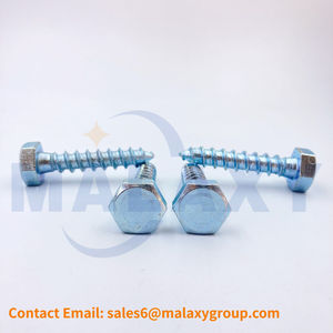 MALAXY DIN571 <span class=keywords><strong>Coach</strong></span> Tornillo Lag Perno Galvanizado o Acero inoxidable Cabeza hexagonal Tornillo de madera Tornillos de alta calidad - Product Image 2