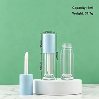 Tubes de brillant à lèvres 5 ml en stock, offre spéciale, avec grand applicateur, impression personnalisée, couleurs assorties, contenants pour brillant à lèvres, emballage cosmétique