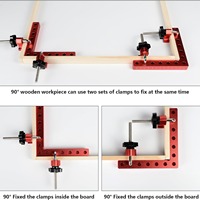 Pince de fixation d'angle droit en alliage d'aluminium pour le travail du bois, outil de menuisier DIY OEM, bloc en L, garantie 1 an